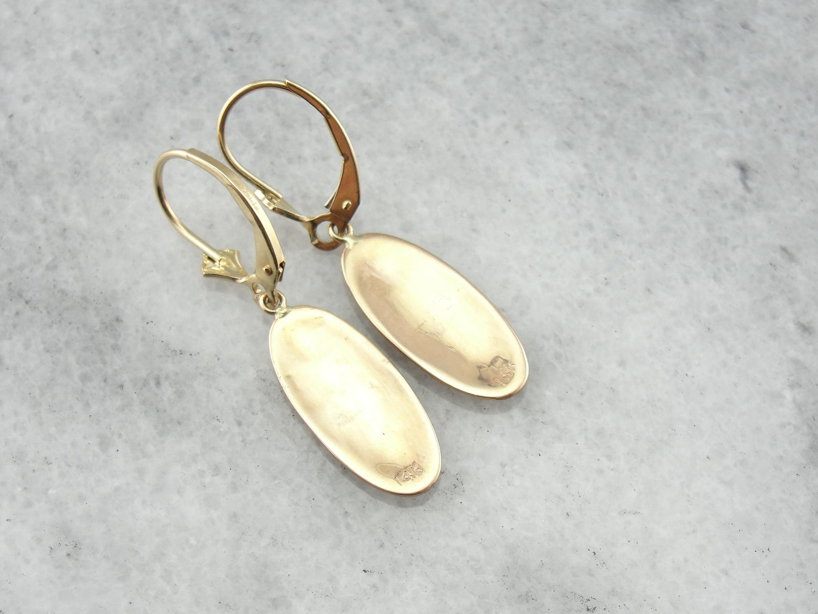 Victorian Monogram Drop Earrings in Rose Gold