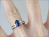 Outstanding Blue Sapphire and Diamond Engagement Ring