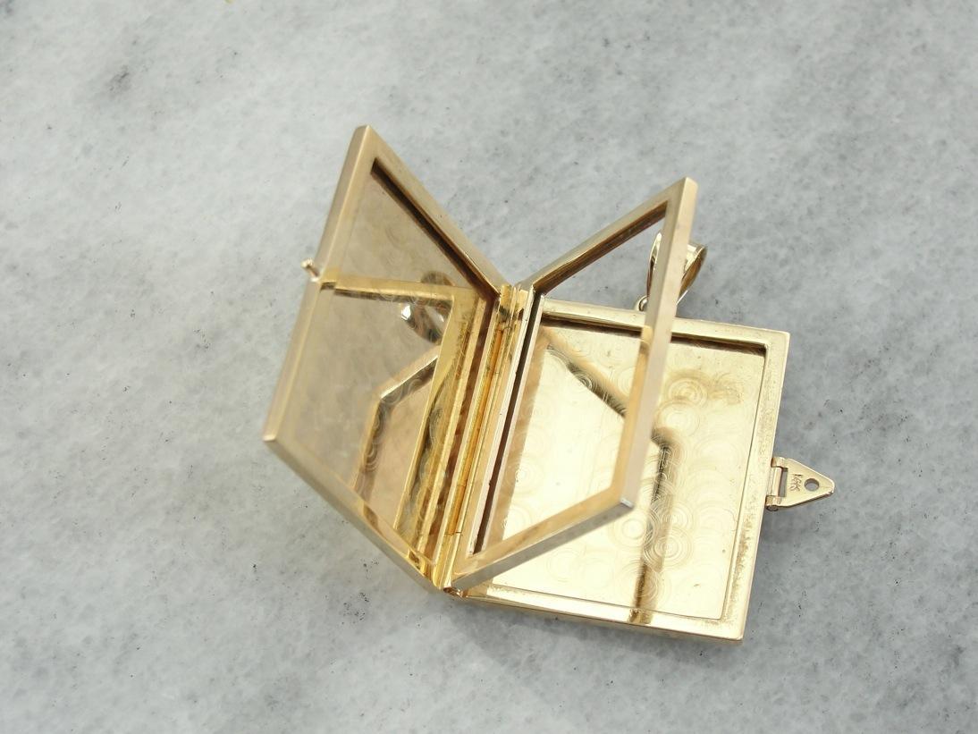 Vintage G Monogram Locket with Art Deco Styling