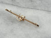 Antique Victorian, Rose Gold and Dematiod Garnet and Pearl Bar Pin