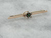 Antique Victorian, Rose Gold and Dematiod Garnet and Pearl Bar Pin