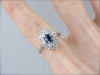 Traditional Cocktail, Sapphire and Diamond Cocktail Ring