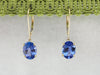 Blue Tanzanite Drop Earrings, Perfect Bridal Gift, Heirloom Quality Stones