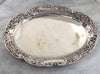 Coin Silver Serving Plate with Rose Border
