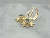 Vintage Blue Topaz Drop Earrings, Ancient Style Gold Mountings with Etruscan Theme