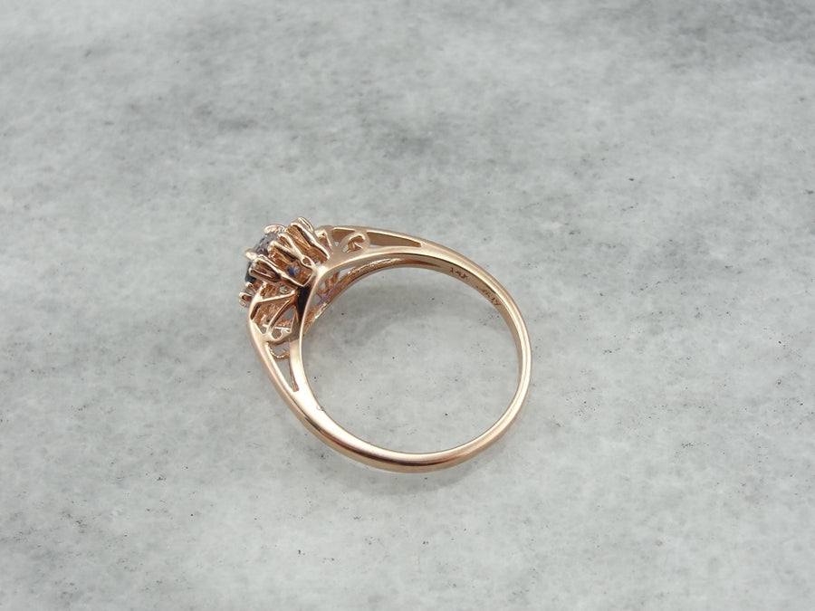 The Sybil Ring in Rose Gold and Sapphire