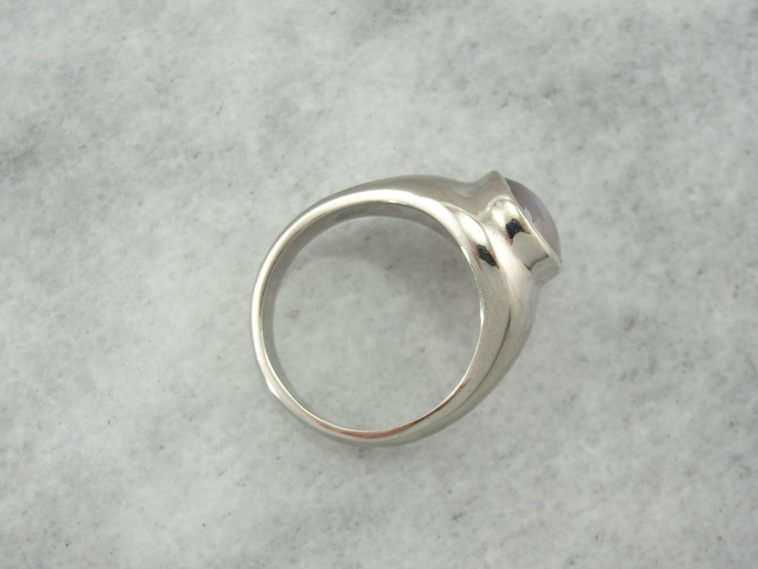 Men's Cat's Eye Sillimanite Statement Ring, Weighty and Luxurious