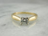 Contemporary Diamond Engagement Ring, Diamond Solitaire with Diamond Studded Prongs