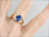 Vintage Men's Ring with Deep Blue Tanzanite