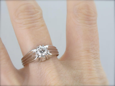 Brilliant Men's Diamond Solitaire Ring
