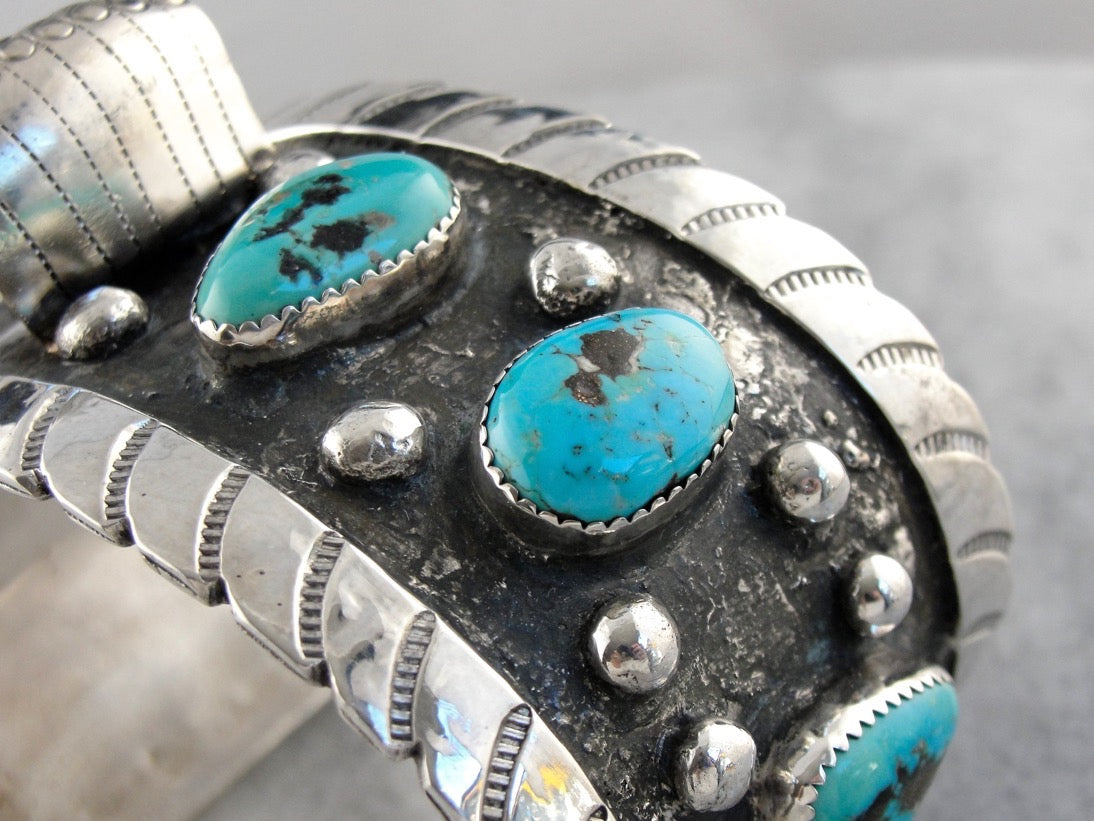 Native American Turquoise Cuff Watch Band