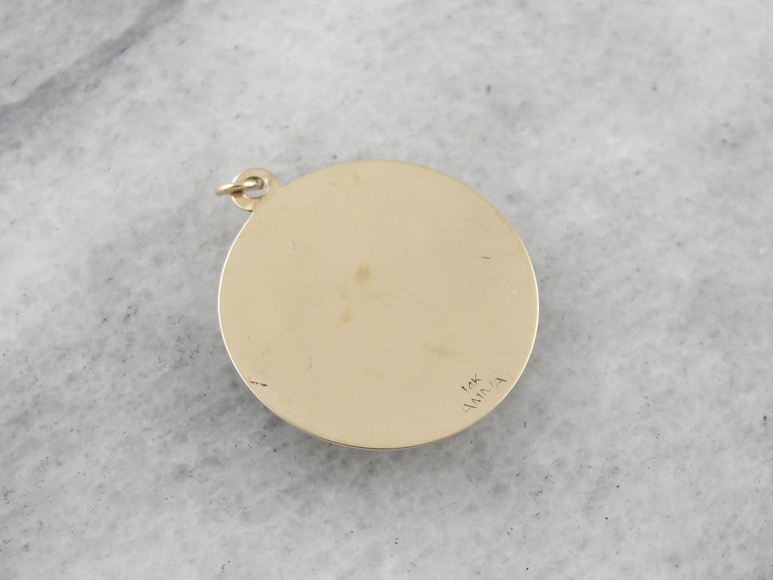 Black and White Soldier Head Cameo Pendant