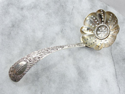 Antique J.E. Caldwell &Co Sterling Silver Serving Spoon with B Monogram