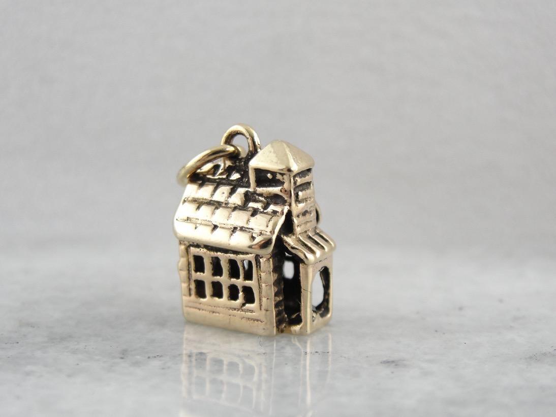 Ir a la Capilla, Encanto o Colgante de la Iglesia Vintage