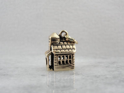 Going to the Chapel, Vintage Church Charm or Pendant