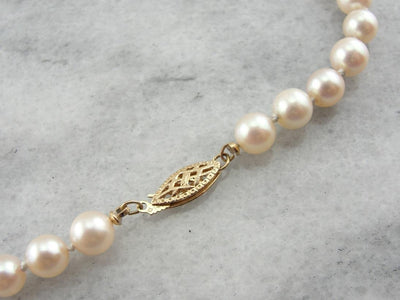 Long Strands: Pink Pearl Necklace