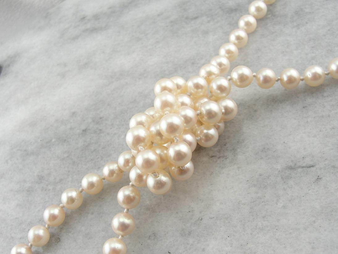 Long Strands: Pink Pearl Necklace