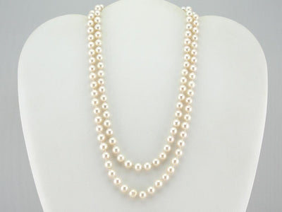 Long Strands: Pink Pearl Necklace