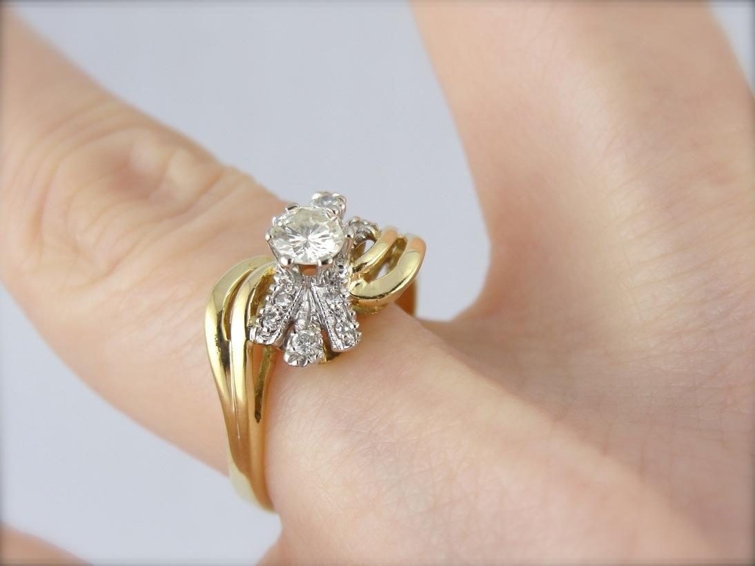 Diamond Studded and Versatile Cocktail Ring