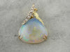 Star Berries and Opal: Handmade Pendant of Ethiopian Opal and Vintage Elements  0MMWKJ