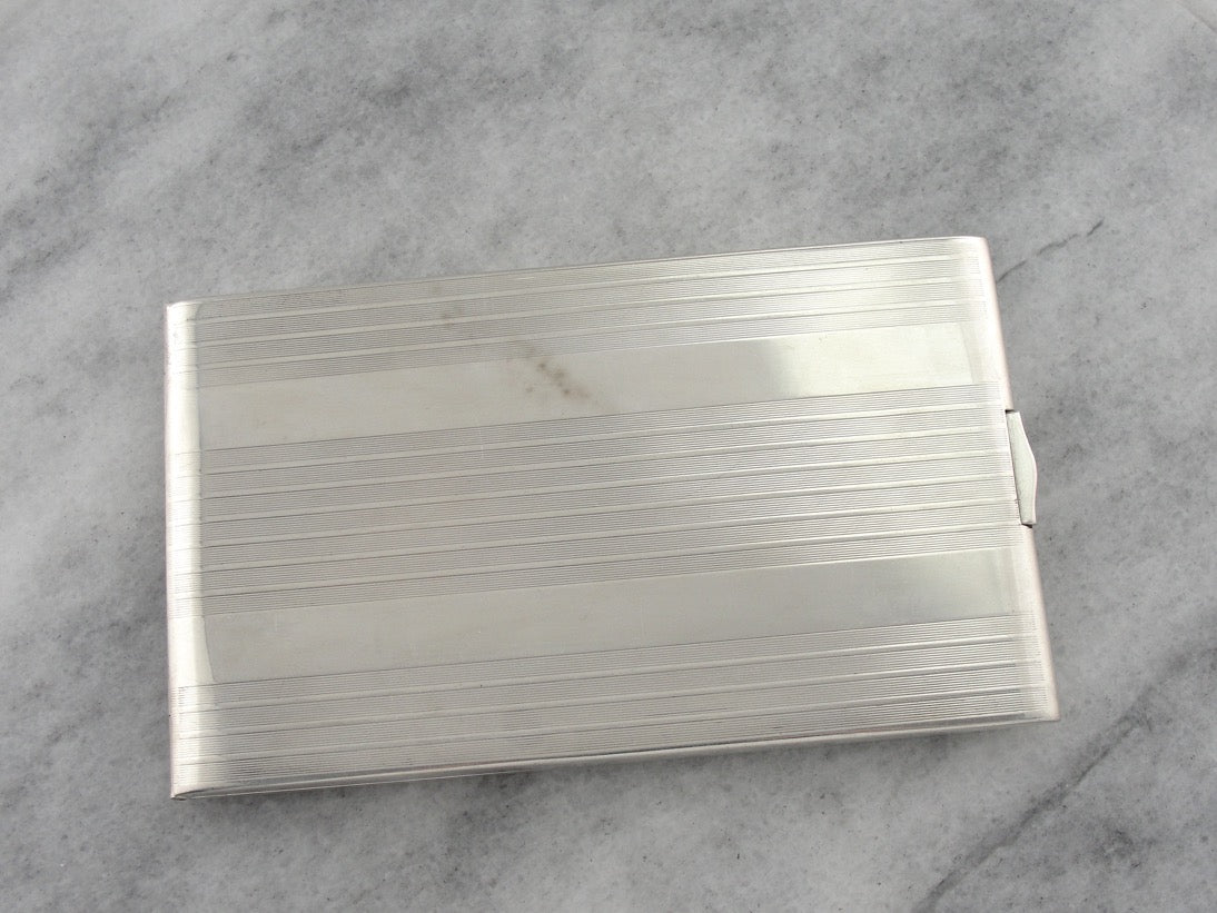 Vintage Sterling Silver and Gold Cigarette Case