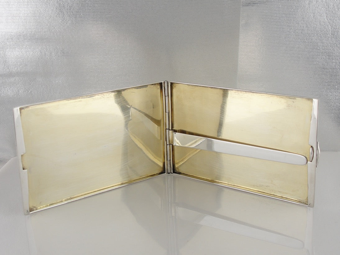 Vintage Sterling Silver and Gold Cigarette Case