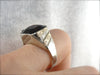 Men's 15 Carat Garnet Statement Ring, Bold Antique Ring for Him or Her