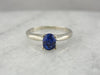 Classic White Gold Sapphire Solitaire Engagement Ring