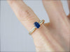 French Blue: Stunning Sapphire and Diamond Ring for Engagement Wear