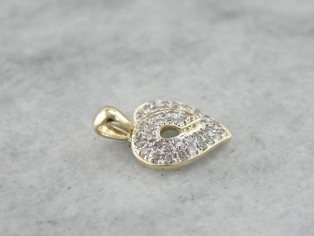 Contemporary Sparkle, Diamond Heart Pendant