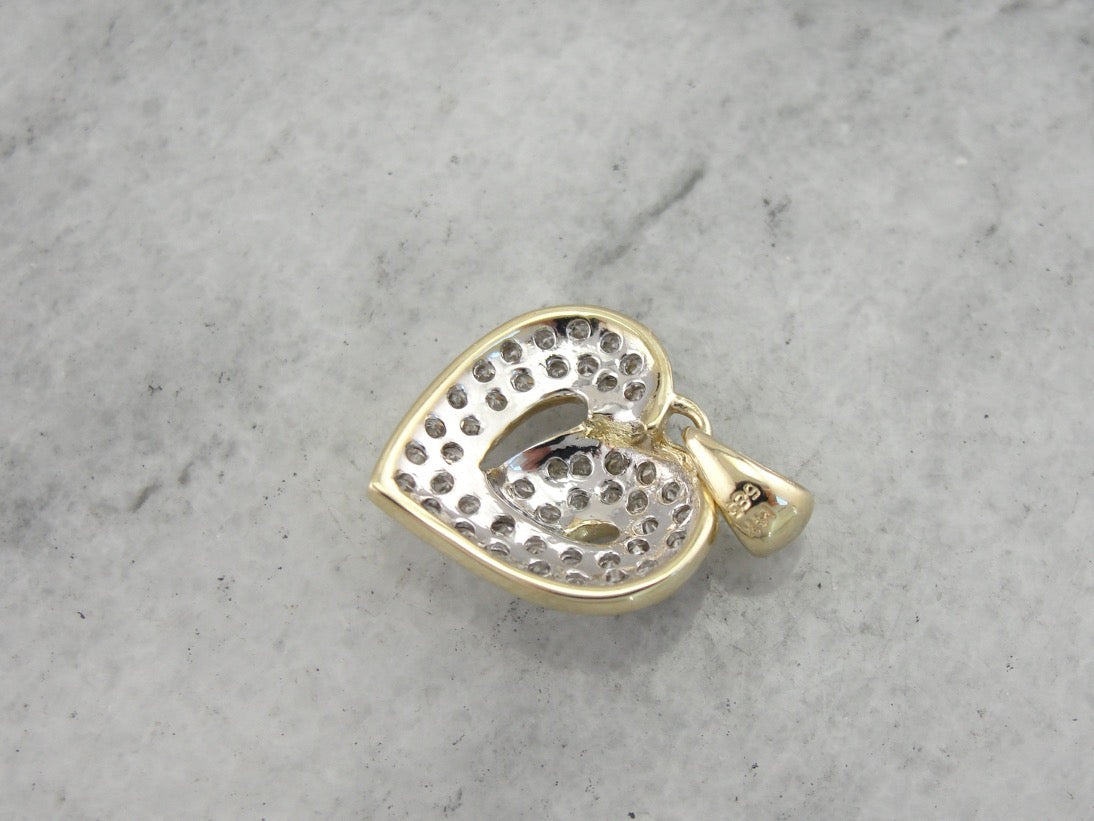 Contemporary Sparkle, Diamond Heart Pendant