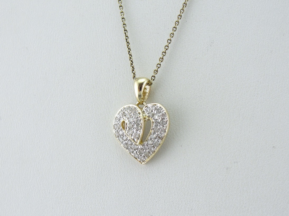 Contemporary Sparkle, Diamond Heart Pendant