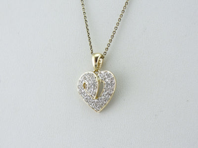 Contemporary Sparkle, Diamond Heart Pendant
