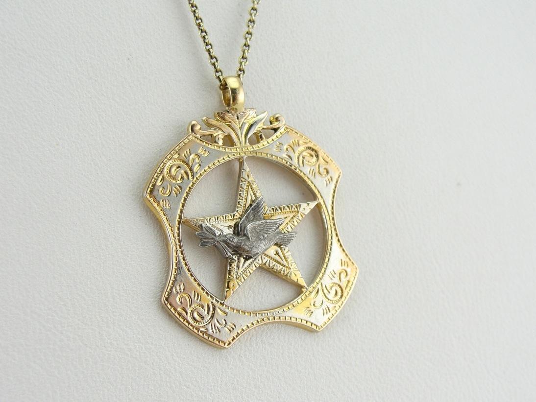 Daughters of Rebekah Mixed Metal Pendant