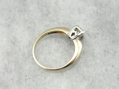 Lady America, A Vintage Solitaire Engagement Ring with Bright Diamond