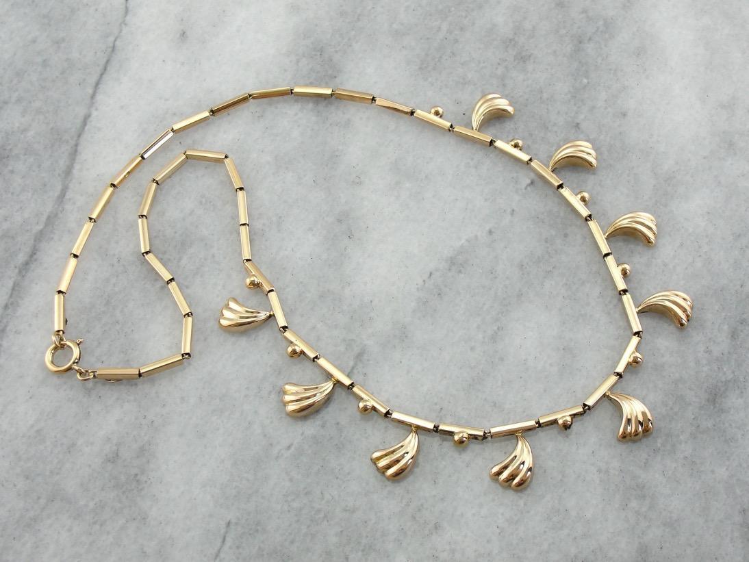 Modernist and Ancient: Tribal Style  Link Necklace with Decorative Charms