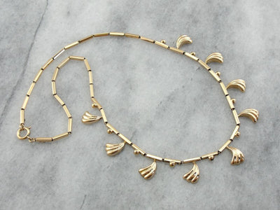 Modernist and Ancient: Tribal Style  Link Necklace with Decorative Charms