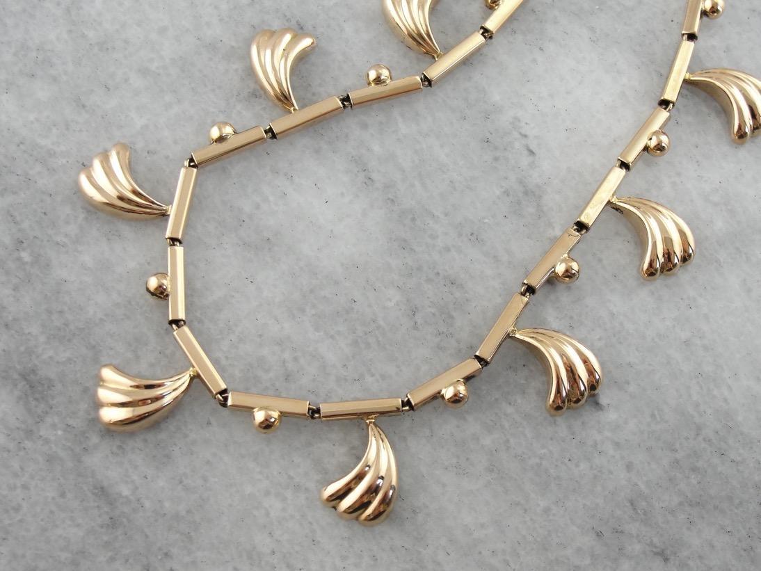 Modernist and Ancient: Tribal Style  Link Necklace with Decorative Charms