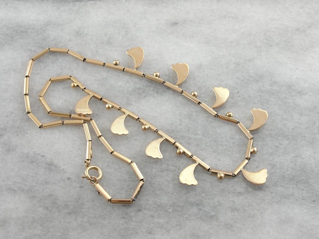 Modernist and Ancient: Tribal Style  Link Necklace with Decorative Charms