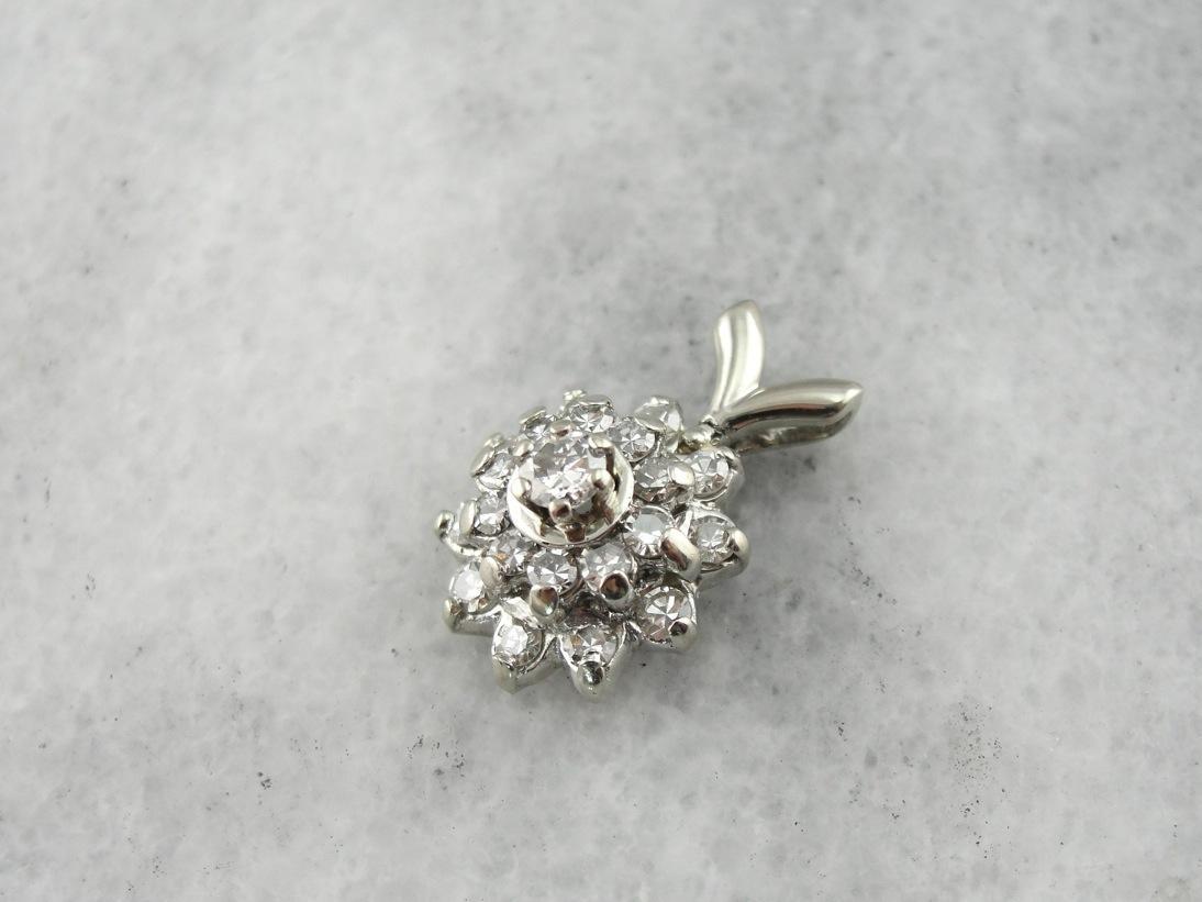 Dazzling Diamond Cluster Pendant