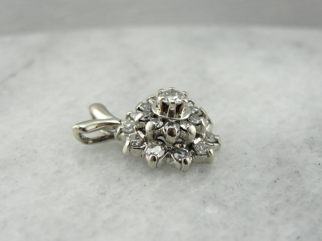 Dazzling Diamond Cluster Pendant