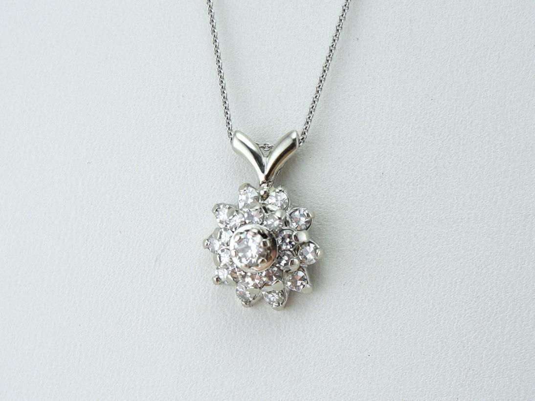 Dazzling Diamond Cluster Pendant
