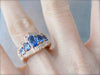 Vintage Inspired Tanzanite and Diamond Ring Crafted of Rose Gold