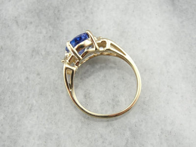 Tanzanite and Diamond Anniversary Ring