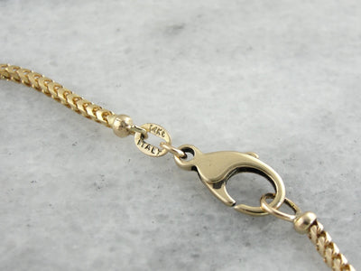 Polished Yellow Gold Unisex Snake Chain with Heavy Look