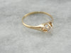 Antique Diamond Solitaire Engagement Ring, Beautiful Old Mine Cut Diamond