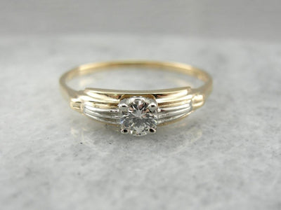 Iconic Retro Era Design, Diamond Engagement Ring
