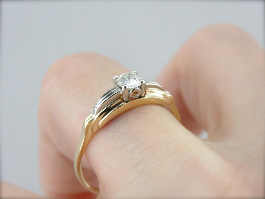 Iconic Retro Era Design, Diamond Engagement Ring