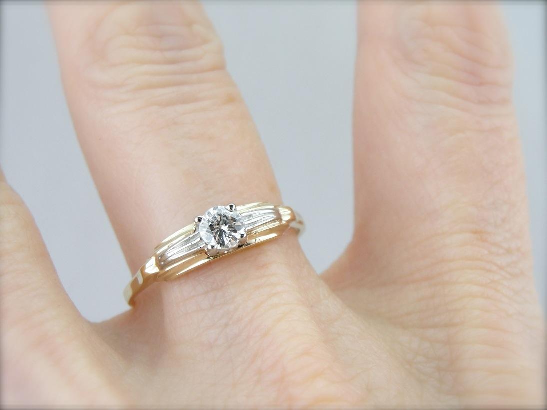 Iconic Retro Era Design, Diamond Engagement Ring