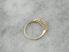 One of a Set: Tall, High Set Diamond Band in Yellow Gold